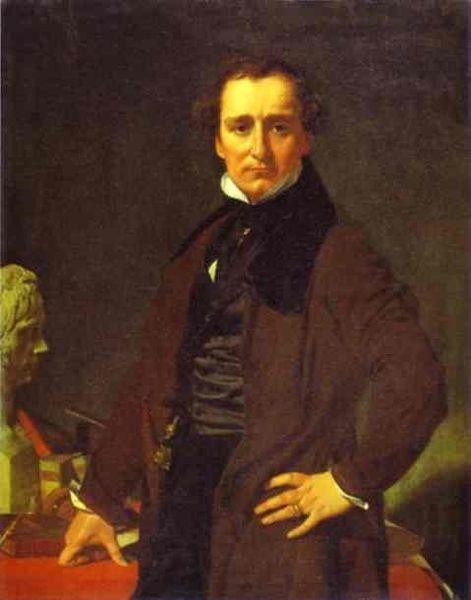 Jean-Auguste Dominique Ingres Portrait des Bildhauers Lorenzo Bartolini oil painting image